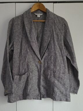 Coldwater Creek Linen Relaxed Grandpa  Blazer PM